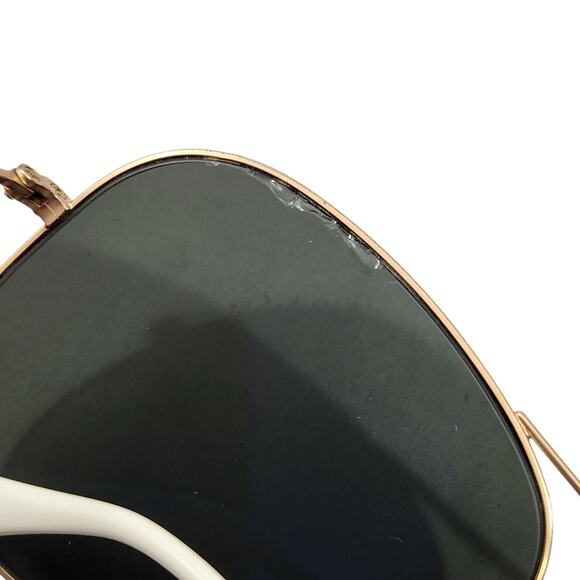 RAY-BAN SUNGLASSES AVIATOR POLARIZED LARGE METAL GOLD FRAMES UNISEX READ - Picture 10 of 10